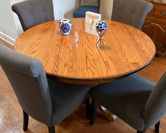 Dining Table with 4 Cloth covered chairs