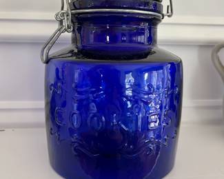 Cobalt Blue Cookie Jar
