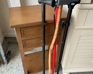Multiple Canes and walking sticks