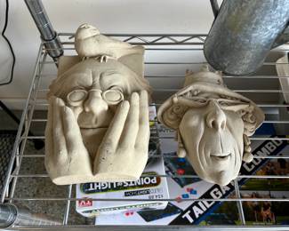 Man and Woman Clay Faces