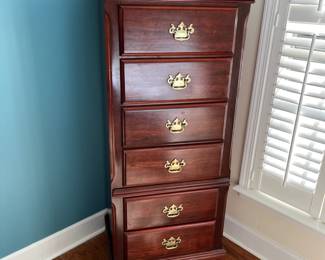 6 drawer upright narrow dresser