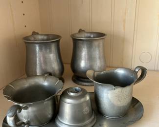 Pewter mugs and steins