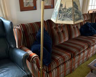 Beautiful reverse lit antique floor lamp