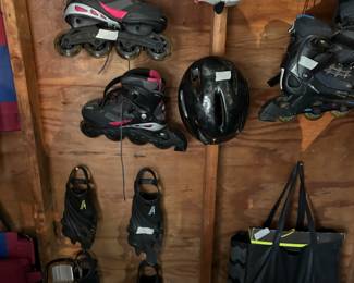 In-line skates, helmets