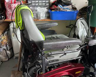 This scooter gets power. 