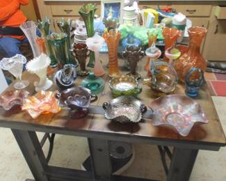Amazing collection of American carnival glass