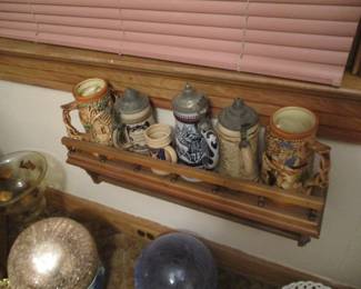 Antique stein collection 