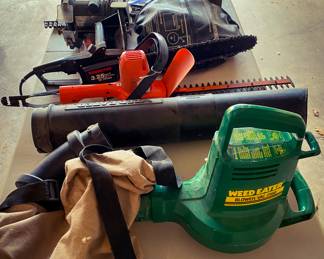 Weed Eater Groundsweeper Electric Blower, Remington Electric Chainsaw