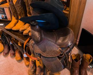 Vintage Cowboy Hats and Boots
