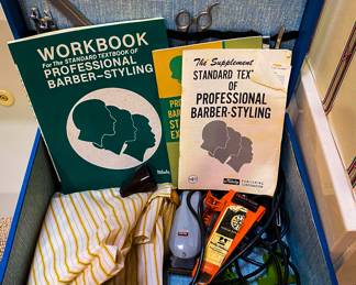 Professional Barber Textbook and Tools