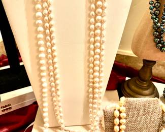 Long Strands of Freshwater Pearls
