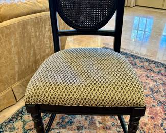 Set of 3 Cane Back Counter Height Bar Stools