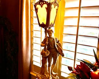 Rare Antique Statue Lamp