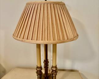 Pair Vintage Brass French Bouilotte Lamps