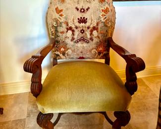 Medieval Style Dining Chairs With Opulant Upholstery