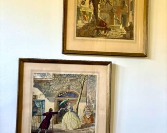 Set of Four Antique Water Colors