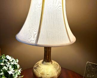 Pair Brass Mesh Lamps