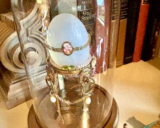 Jeweled Egg Under Dome