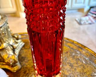 Waterford Ruby Vase