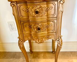 Gold Painted Vintage Night Stand