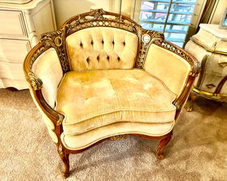 Vintage French Style Carved Chair