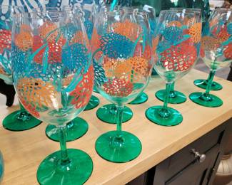 Spring/ Summer Plastic Wine Glasses for Pool or Beach