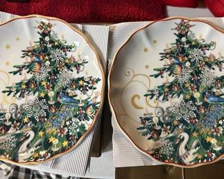Christmas tree plates