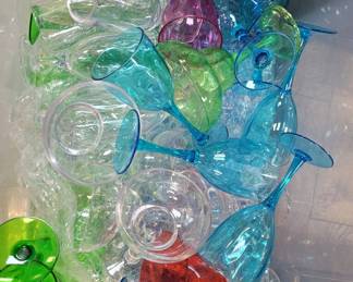 Lots of Pool drink plastic ware