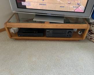 . . . a closer look at the TV stand and stereo components