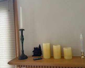 . . . battery-operated candles and nice candle holder to the left