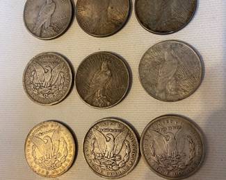 Corresponding silver dollar backs