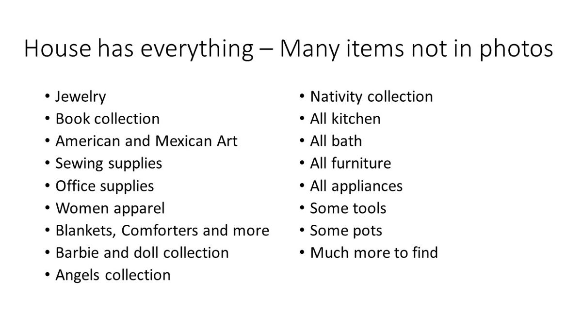 Bethel Estate Sale in Sun Lakes in Banning, CA starts on 1/26/2024