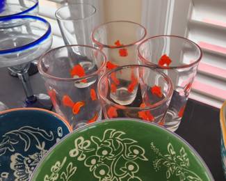 Unique Hand Blown Fish Glasses