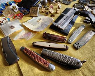 Vintage Collection of Men's Jewlery/Knives