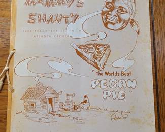 Mammy's Shanty Atlanta Georgia Restaurant Menu (Rare) 
