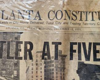 1936 Atlanta Constitution Newspaper Rhett Butler at Five Points (A very nice piece to have framed)