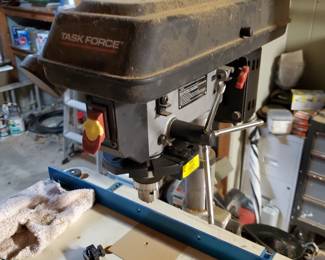 Task Force Drill Press, Rockler Platform & custom movable table