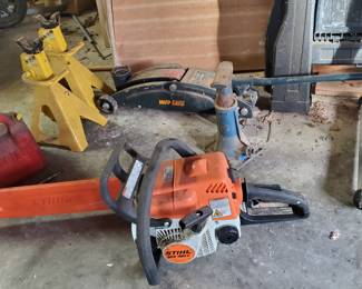 Stihl Chainsaw MS180C, Jack Stands, etc