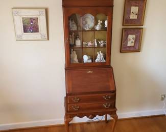 Small Cherry Queen Anne style Secretary 