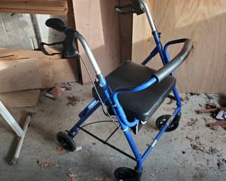 Collapsible Walker with built-in seat