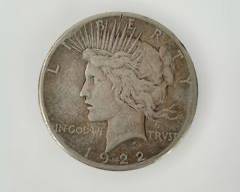 1922-S U.S. Peace Dollar 90% Silver Coin
