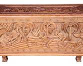 Vintage Carved North African Yemni Blanket Chest - 5 Board Deeply Carved
