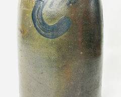 Antique SOLOMON BELL Shenandoah Valley Cobalt Blue Glazed Stoneware jar
