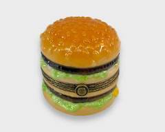 McDonalds Hamburger Trinket Box Two whole beef patties special sauce lettuce cheese Pickle onion tomato on a sesame seed bun!
