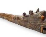 Antique Carved Vietnamese Dragon Head Swagger Stick

