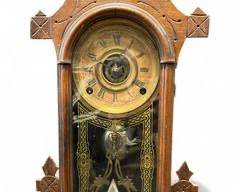 Antique William Gilbert Mantle Clock with Original Pendulum and key
