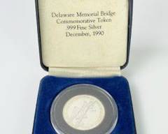 1990 Delaware Memorial Bridge .999 Silver Commemorative Token
