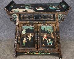 Antique Chinese Gilt & Polychrome Enamel Fancy Server
