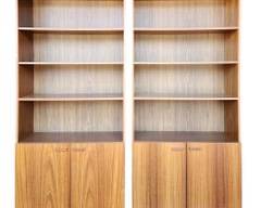 Vintage Danish Mid Century Modern MCM Clean Teak Bookshelf Matched Pair
