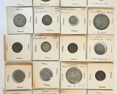 1930s-1960s Australia, Canada, Netherlands Shillings, Cents Coins
